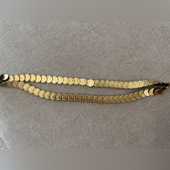 Accessories - Gold Coin Embellished Belt